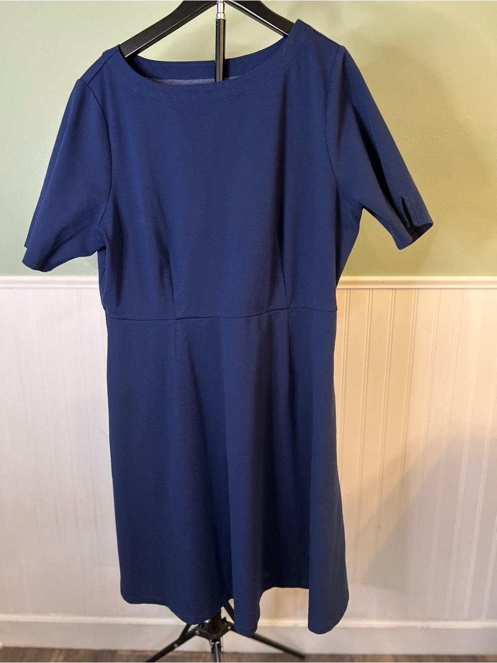 croft & barrow Navy Short-Sleeve Midi Dress. Size XXL